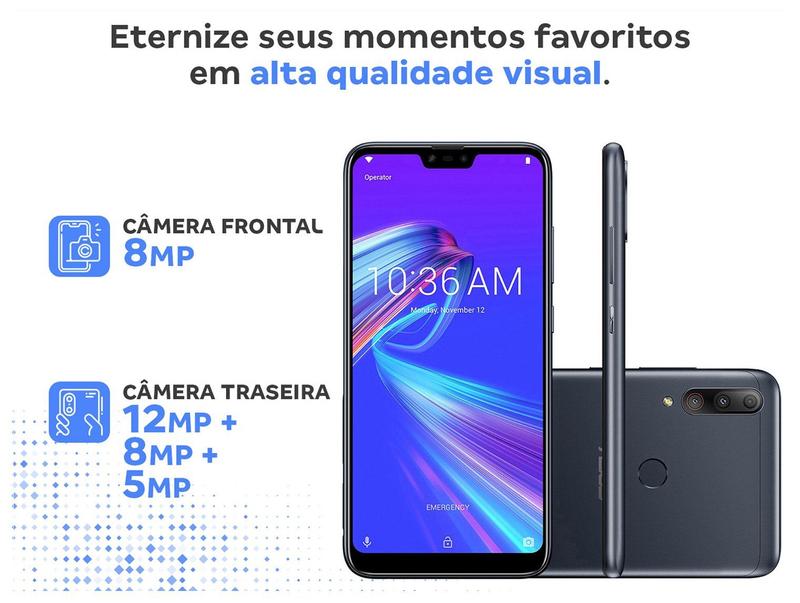 Smartphone Asus ZenFone Max Shot 64GB Preto - 4G Octa Core 4GB 6